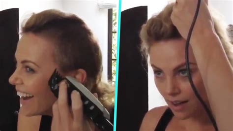 Watch Access Hollywood Interview Watch Charlize Theron Shave Her Head