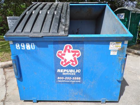 images blue empty dumpster container waste garbage trashcan trash bin