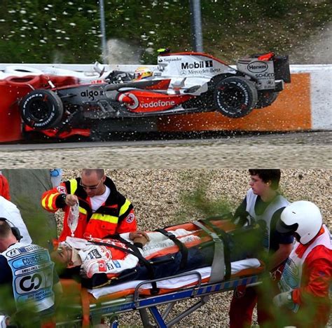 Lewis Hamilton Crashes Into Barriers While Going 175 Mph At Nürburgring