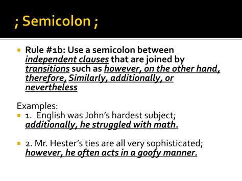 semicolon       semicolon