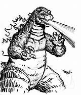 Godzilla Shin Breathing Colorir King Monster Imprimir Cumpleaños Skull Cumple Colorluna Lizard sketch template