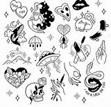 Doodle Ln Tatuajes Uwu Colorear sketch template