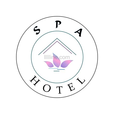 spa hotel logotype vector digital hand lettering