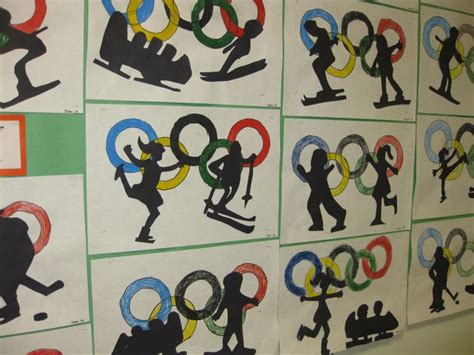 olympic silhouettes gr 3 jeux olympiques art jeux olympiques d