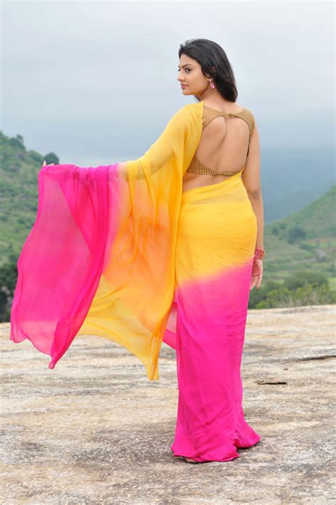 rising celebs hot actress backless designer saree blouse