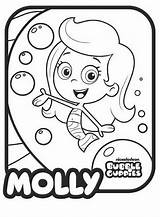 Coloring Bubble Molly Guppies Pages Hey Its sketch template