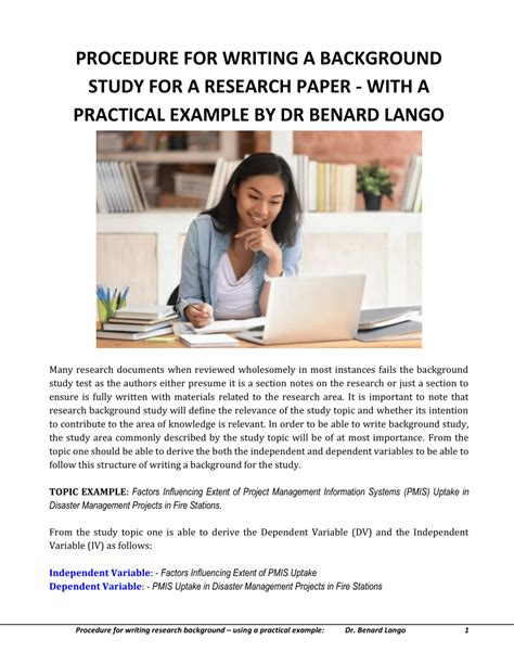 procedure  writing  background study   research paper