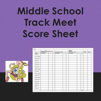 printable track  field event score sheets