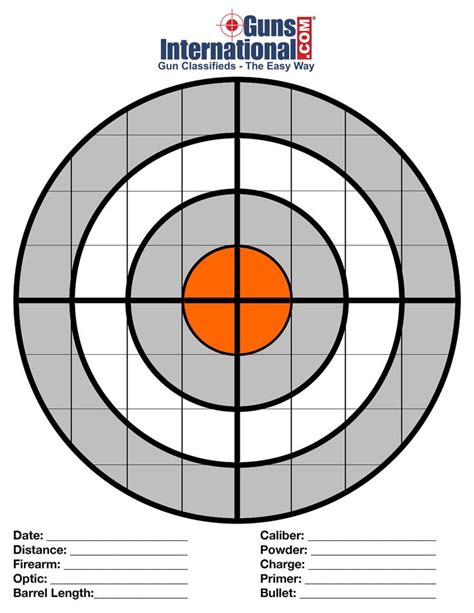 gunsinternationalcom printable  targets  targets shooting