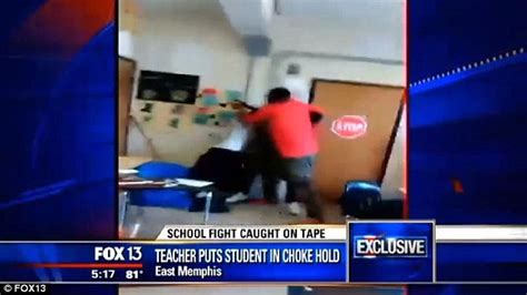 memphis teacher in video grapples with pupil and places the teen in chokehold daily mail online