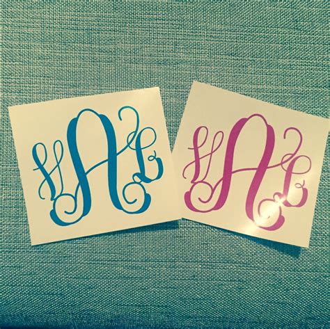 personalized monogram decal