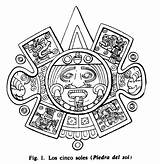 Azteca Aztec Coloring Sun Pages Drawing Choose Board Mandala sketch template
