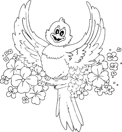 spring bird coloring page coloringcom