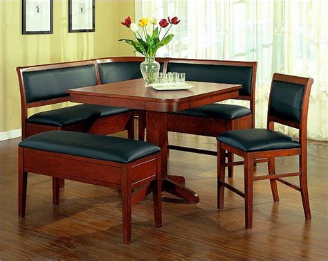 eci furniture burnished oak counter height breakfast nook buy dining