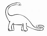 Coloring Neck Long Dinosaur Pages Dinosaurs Kids Template Printable Popular Disimpan Dari sketch template