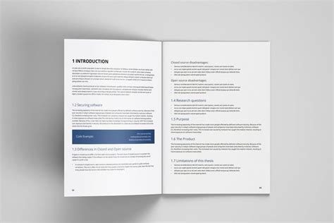 open brochure  shown   gray background   words information