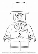 Lego Penguin Draw Drawing Tutorials Step sketch template