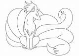 Ninetales Coloring Pokemon Pages Drawing Easy Printable Cartoon Books Color Kids sketch template