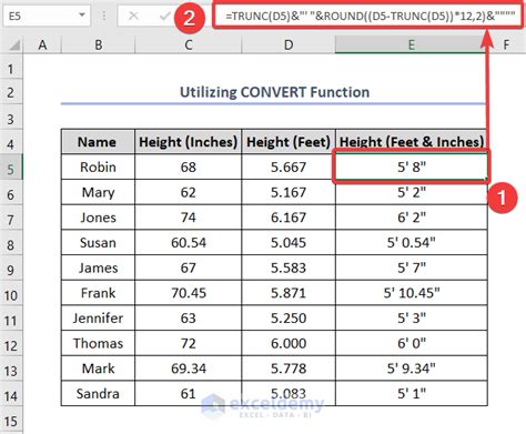 How To Convert Inches To Feet And Inches In Excel 5 Handy Methods
