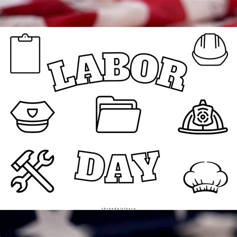 labor day coloring page printable etsy