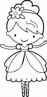 Ballerina Coloring Pages Printable Ballet Kids Girls Dancing Girl Dancer Kitty Hello Sheets Drawing Coloring4free Clipart Cute Christmas Colouring Color sketch template