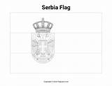 Coloring Flag Serbia Pages Serbian Flaglane Printable Choose Board European sketch template