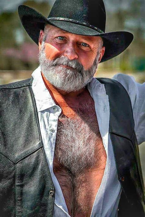 Furrbear “ Ride Me Cowbear ” Sexy Bearded Men Scruffy Men Grey