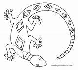 Aboriginal Colouring Lizard Lagartijas sketch template