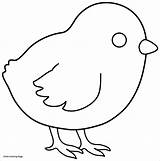 Chick Chicken Coloring Outline Pages Printable Chicks Easter Baby Kids Colouring Drawing Simple Sheets Print Animal Template Color Chickens Cartoon sketch template