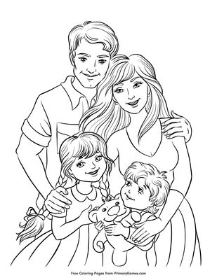 coloring pages  family