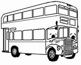 Coloring Pages Transportation Bus Decker Double Public Train Modes Kids Sheets Doghousemusic sketch template