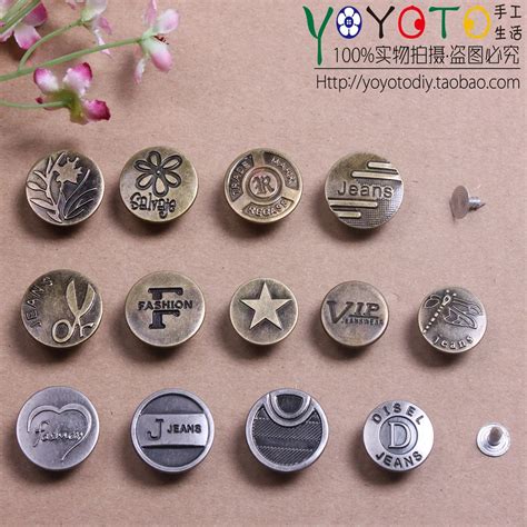 pcs mm mm mixed metal shank jeans buttons jean button clothing  sewing craft custom