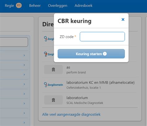 hoe verstuur je een cbr keuring zorgdomein
