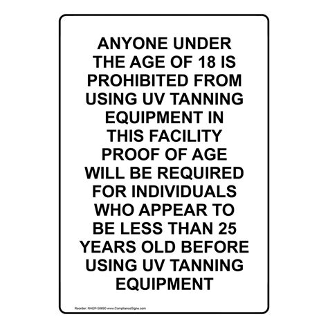 Anyone Under The Age Of 18 Is Prohibited Sign Nhe 50690