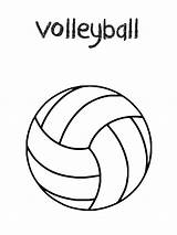 Voleibol Pelota Volleyball Coloring Volley sketch template
