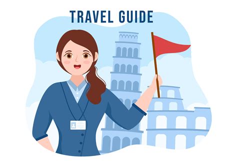 travel guide    showing interesting places  group  tourist  planning vacation