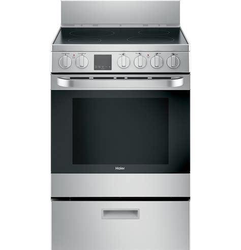 haier qasrmss   standing electric range  convection stainless steel