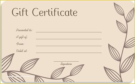 printable massage gift certificate templates  printable massage