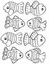 Fish Coloring Pages Small Kids Fishes Printable Poissons sketch template