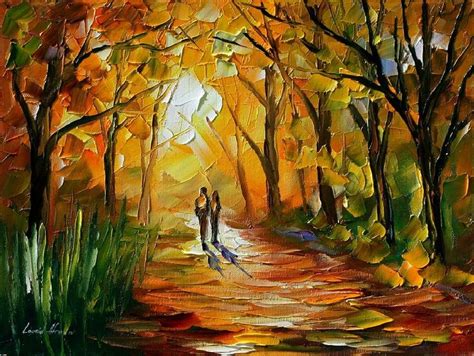 Sun Beams Leonid Afremov By Leonidafremov On Deviantart Birch