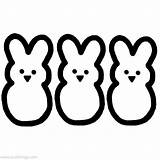 Peeps Pages Marshmallow Bunnies Chicks Xcolorings sketch template