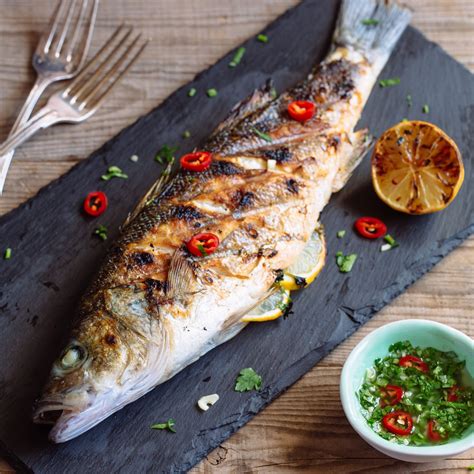Whole Grilled Sea Bass With Chimichurri Sauce 3 Best Grilled Shrimp