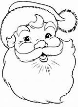 Santa Coloring Face Christmas Claus Pages Colouring Printable Kids sketch template