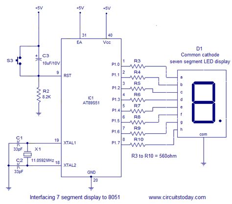 interfacing   segment display led   micro controller