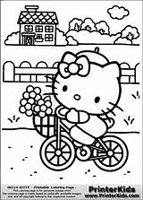 Kitty Hello Coloring Pages Summer Beach Getdrawings Getcolorings Printable sketch template