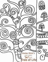 Klimt Gustav Arbre Vie Imprimer Handout Deepspacesparkle Malen Worksheets Trabajamos sketch template