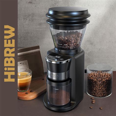 electric coffee grinder hibrew automatic burr mill   gear