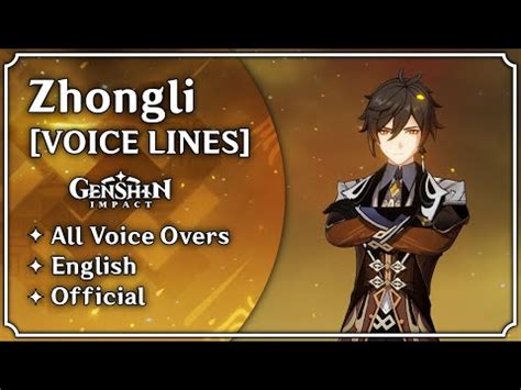 zhongli  voice lines voice  english genshin impact