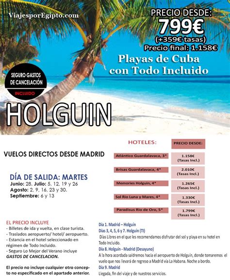 Viajes A Cuba Todo Incluido Vacaciones En Holguín⇒verano 2016