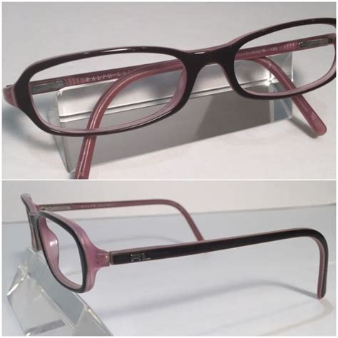 ralph lauren designer rx eyeglasses frames pink and black classic 51 16
